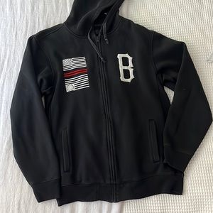 Black Scale Zip Hoodie